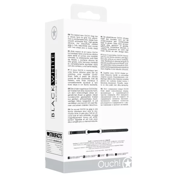 Ouch! - csont alakú szájpecek (fekete)