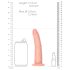 RealRock Slim - realisztikus dildó - 15,5cm (natúr)