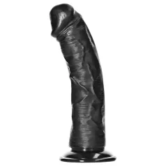   RealRock - tapadókorongos realisztikus dildó - 15,5cm (fekete)