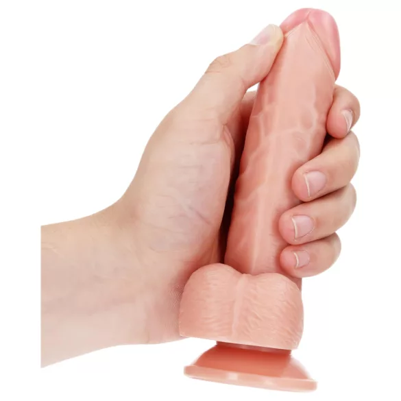 RealRock - tapadókorongos, realisztikus dildó - 15,5cm (natúr)