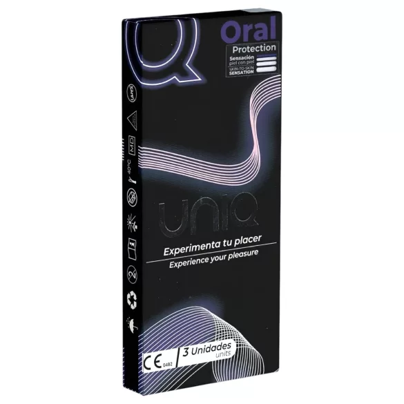 Uniq - latexmentes orál óvszer (3 db)