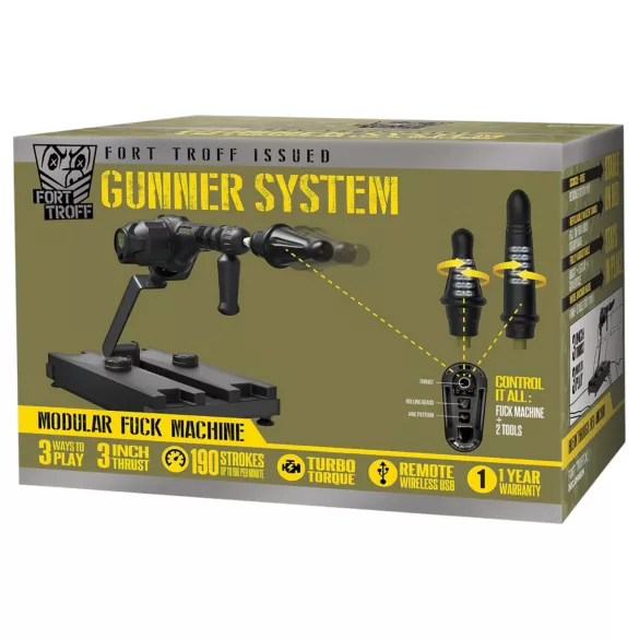Doc Johnson Gunner System - lökő szexgép (fekete)