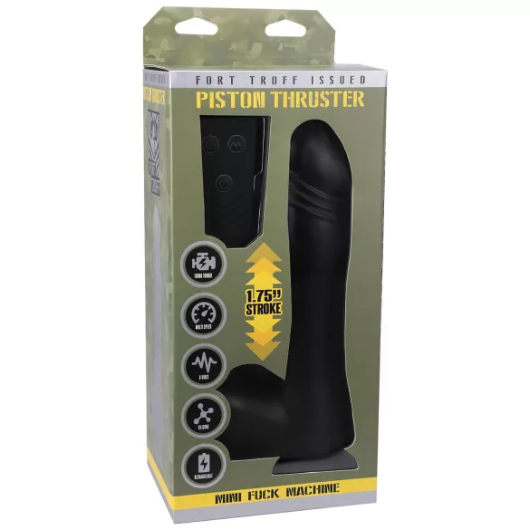 Doc Johnson Mini F-Machine Piston - távirányítós lökő vibrátor (fekete)