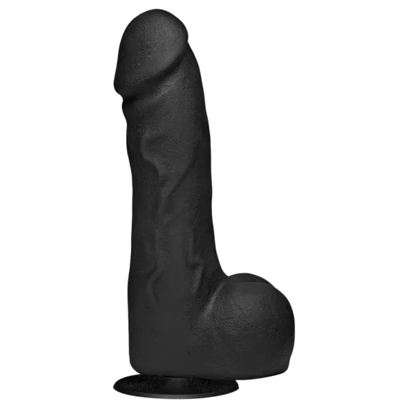 Doc Johnson The Perfect Cock - fekete élethű dildó (19 cm)