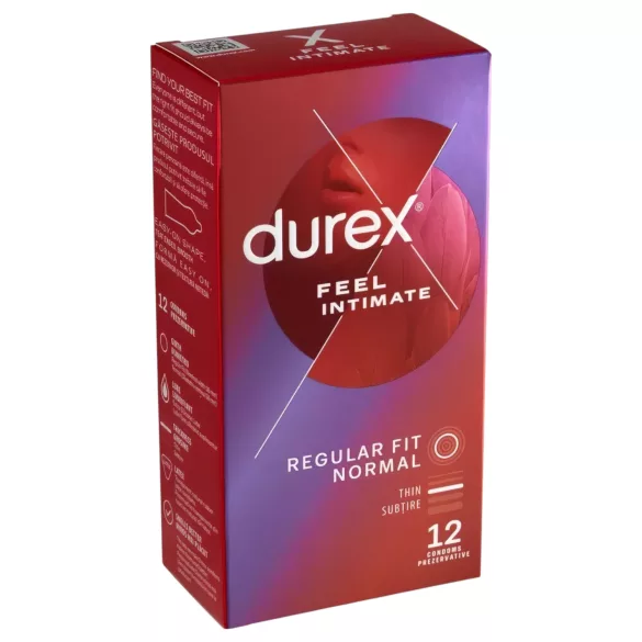 Durex Feel Intimate - vékonyfalú óvszer (12 db)