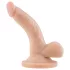 Dr. Skin 4 - tapadókorongos, herés élethű dildó - natúr (12cm)