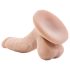 Dr. Skin 4 - tapadókorongos, herés élethű dildó - natúr (12cm)