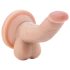 Dr. Skin 4 - tapadókorongos, herés élethű dildó - natúr (12cm)