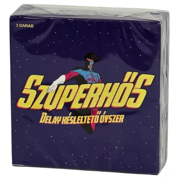 Szuperhős - késleltető hatású óvszer (3 db)