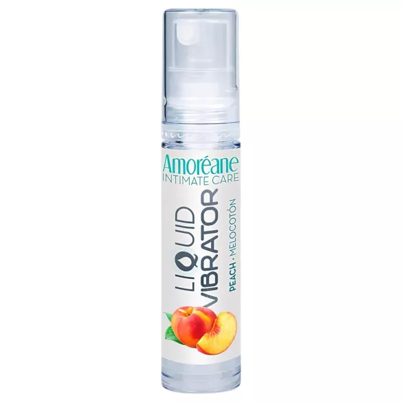 Amoréane - folyékony vibrátor izgató síkosító, őszibarack (10 ml)