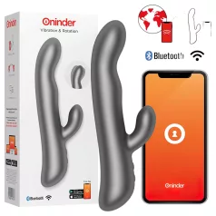 Oninder Oslo - appos, forgó csiklókaros vibrátor (fekete)