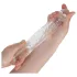 Addicted Toys - péniszköpeny heregyűrűvel - 23 cm (átlátszó)