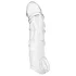 Addicted Toys - péniszköpeny heregyűrűvel - 27 cm (áttetsző)