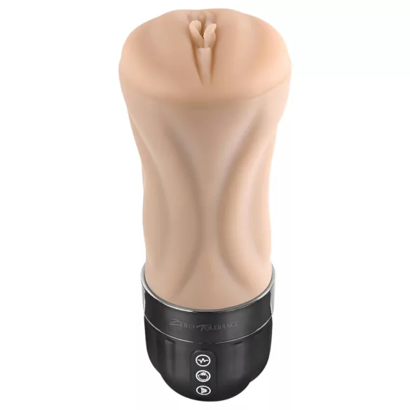 Zero Tolerance Tight Lipped - szívó-rezgő műpunci (testszínű)