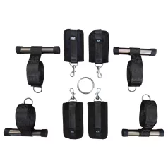 Sei Mio - ajtóra rögzíthető bondage kereszt (fekete)