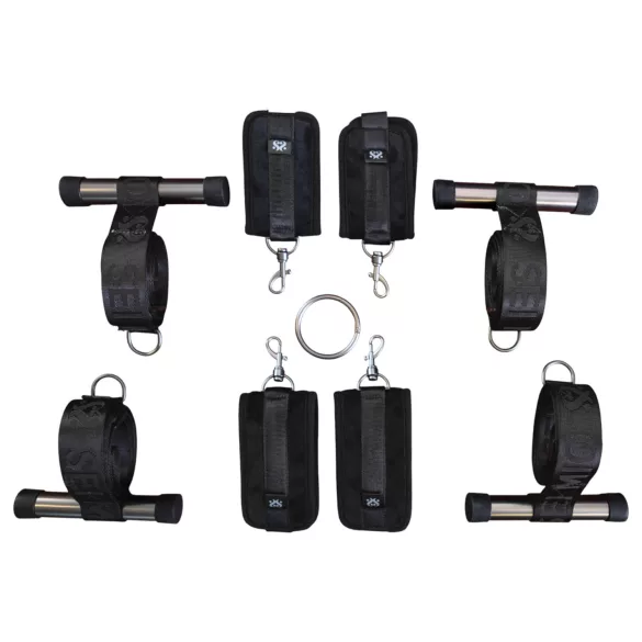 Sei Mio - ajtóra rögzíthető bondage kereszt (fekete)