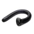 Hosed Spiral Anal Snake 19 - tapadókorongos anál dildó (fekete)
