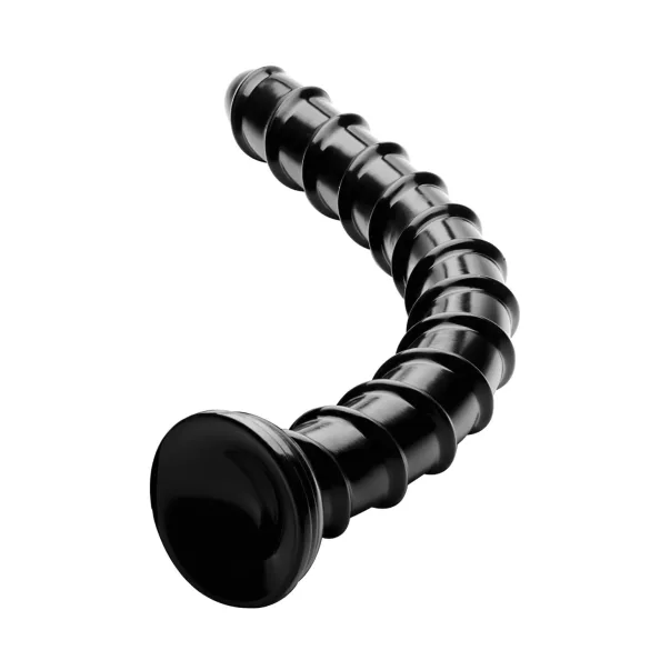Hosed Swirl Tchick Anal Snake 18 - csavart, extra hosszú anál dildó (fekete)