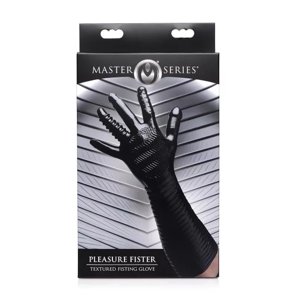 XR Brands - Pleasure Fister - textúrált öklöző kesztyű (fekete)