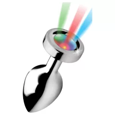 Booty Sparks - világító butt plug - közepes (ezüst)