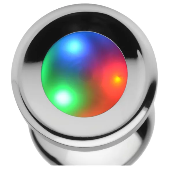 Booty Sparks - világító butt plug - nagy (ezüst)