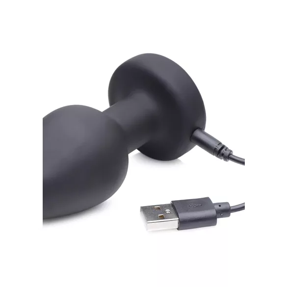 XR Brands - Zeus - rádiós, E-Stim anál vibrátor (fekete)
