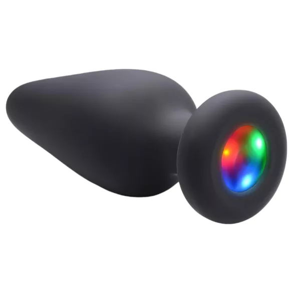 Booty Sparks - szilikon világító butt plug, anál plug (fekete)