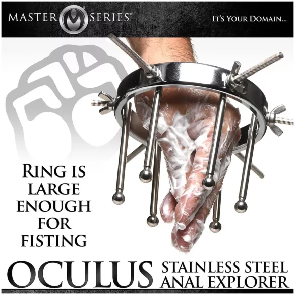 XR Brands Oculus - rozsdamentes acél tágító (ezüst)