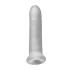 Perfect Fit - Fat Boy Micro Ribbed - péniszköpeny (17 cm, fehér)
