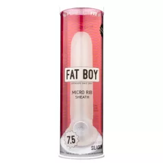   Perfect Fit - Fat Boy Micro Ribbed - péniszköpeny (19 cm, fehér)