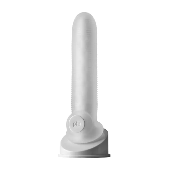 Perfect Fit - Fat Boy Micro Ribbed - péniszköpeny (19 cm, fehér)