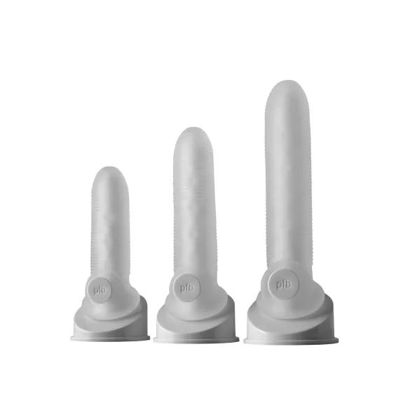 Perfect Fit - Fat Boy Micro Ribbed - péniszköpeny (19 cm, fehér)