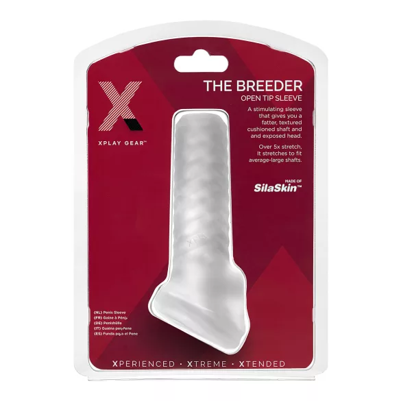 Perfect Fit Breeder - nyitott péniszköpeny (fehér)