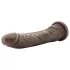 Dr. Skin 8,5 - tapadókorongos élethű dildó - barna (20,5cm)
