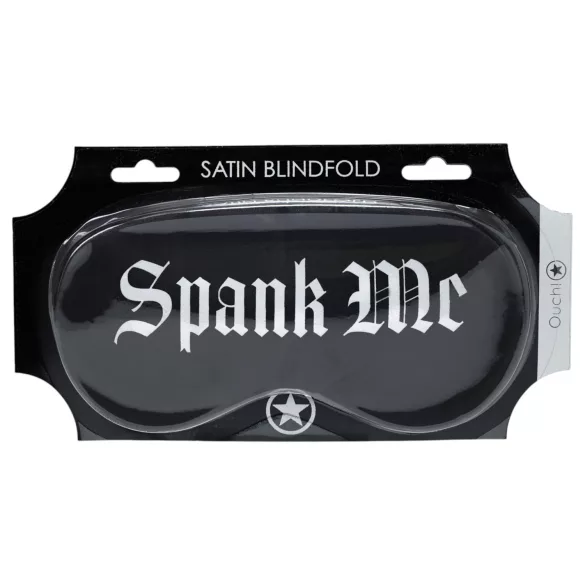 Ouch! - Spank Me" feliratos szatén szemmaszk (fekete)"