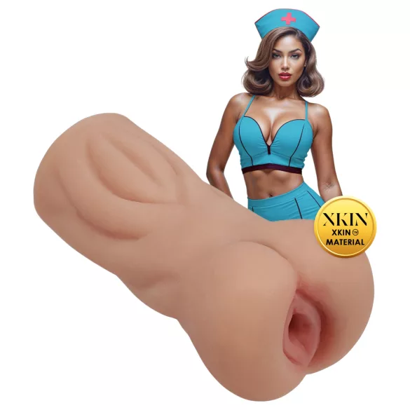 XKIN Naughty Nurse Trixie - élethű műpunci maszturbátor (testszínű)