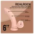 RealRock - dupla sűrűségű élethű vibrátor (testszínű) - 15 cm