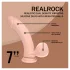 RealRock - dupla sűrűségű élethű vibrátor (testszínű) - 18 cm