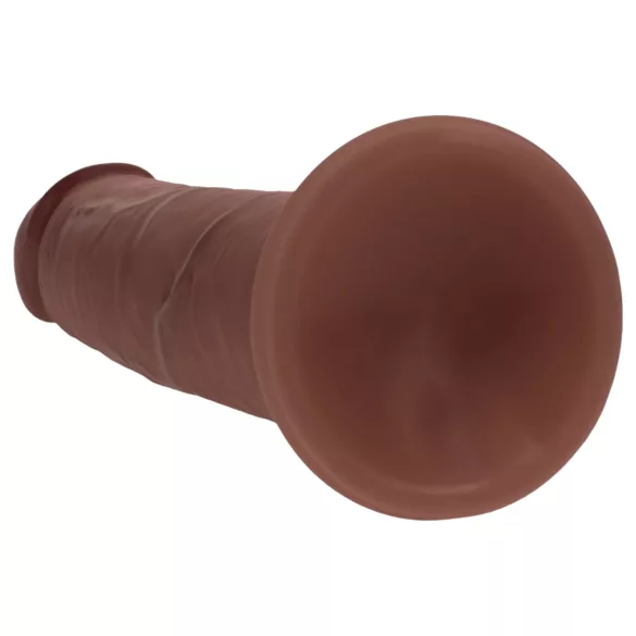 RealRock - dupla sűrűségű élethű dildó (barna, 18,5 cm)