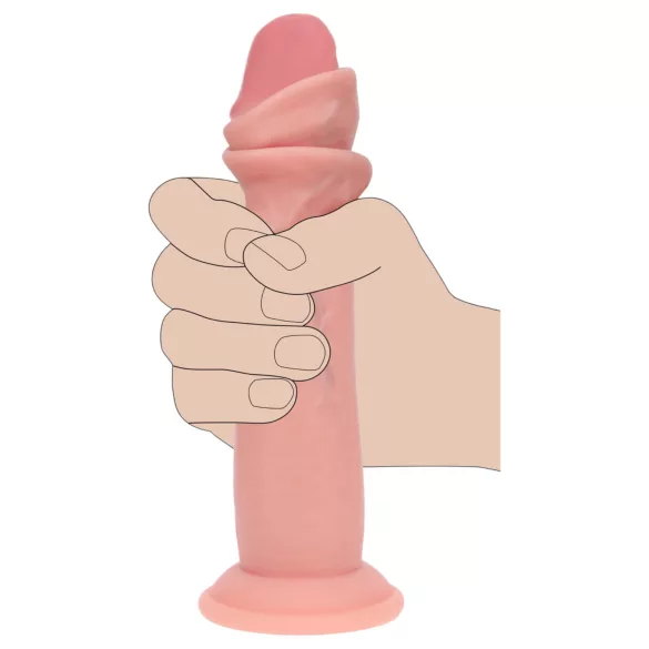 RealRock - dupla sűrűségű élethű dildó (testszínű, 18,5 cm)
