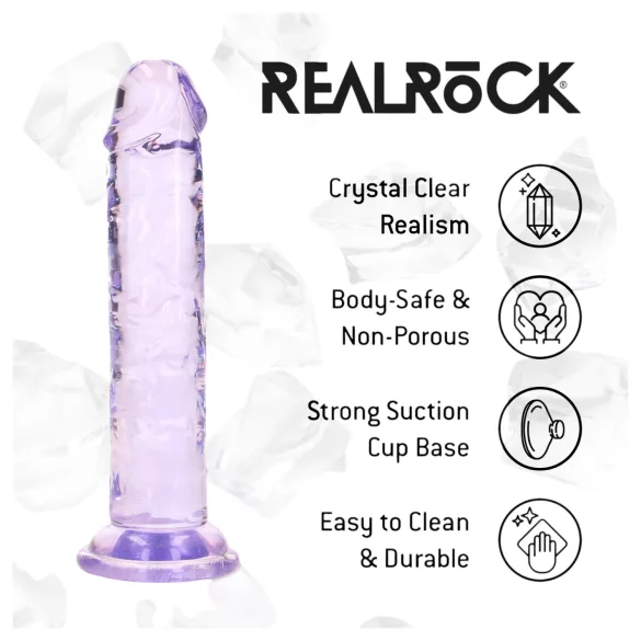RealRock - élethű dildó tapadókoronggal (lila) - 12,7 cm