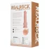 RealRock - tapadókorongos vibrátor (natúr, 18 cm)