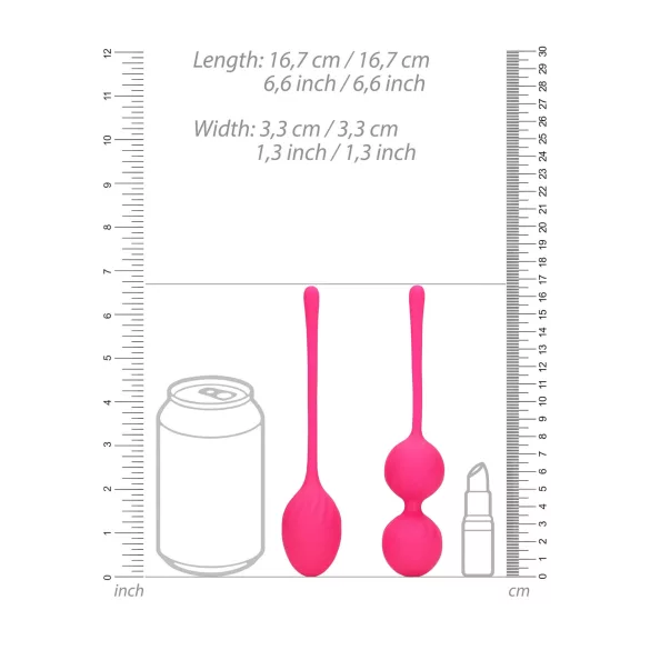 Loveline - súlyozott kegel golyó szett - 2 részes (pink)