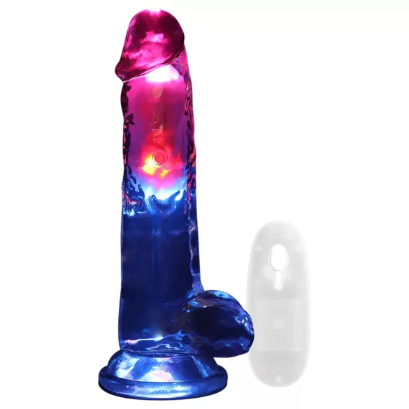 REALROCK - herés, világító vibrátor - 20 cm