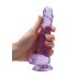 REALROCK - átlátszó élethű dildó - lila (17cm)