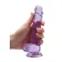 RealRock - átlátszó élethű dildó - lila (17cm)