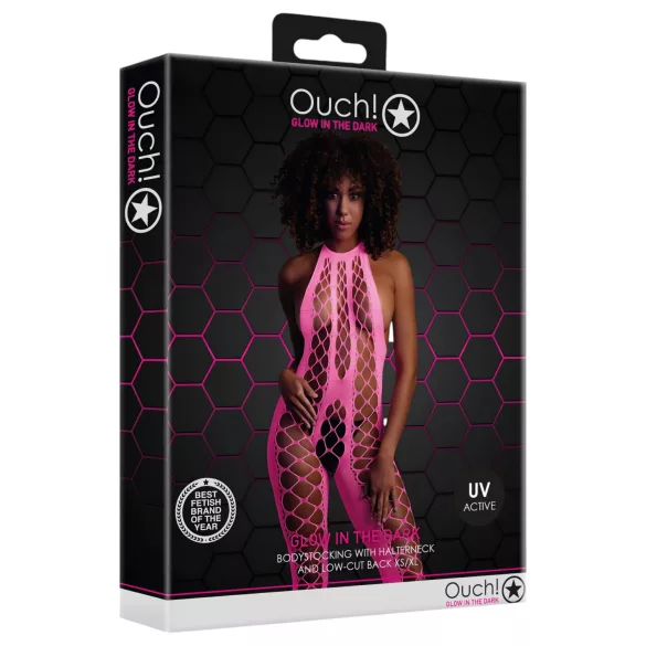 Ouch! - foszforeszkáló nyitott overál (pink)