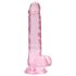 REALROCK - átlátszó élethű dildó - pink (17cm)