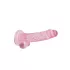 RealRock - átlátszó élethű dildó - pink (17cm)