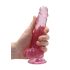 REALROCK - átlátszó élethű dildó - pink (17cm)